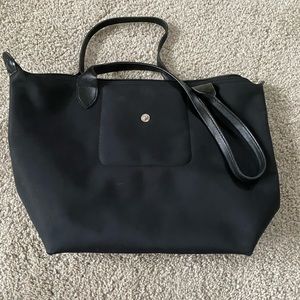 Longchamp women’s tote bag black nylon